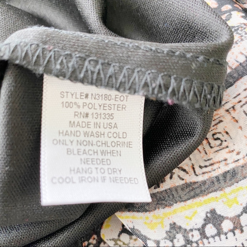 Socialite Boho Print Double Slit Maxi Skirt Sheer - Picture 6 of 6